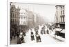Horse Driven Carriages on Early London Street-null-Framed Photographic Print