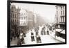 Horse Driven Carriages on Early London Street-null-Framed Photographic Print