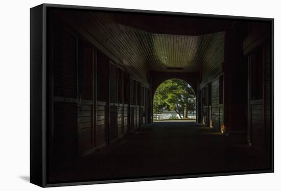 Horse Farm Barn (Inside And Out)-Galloimages Online-Framed Stretched Canvas