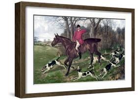 Horse Fox Hunt I-Timothy Blossom-Framed Art Print
