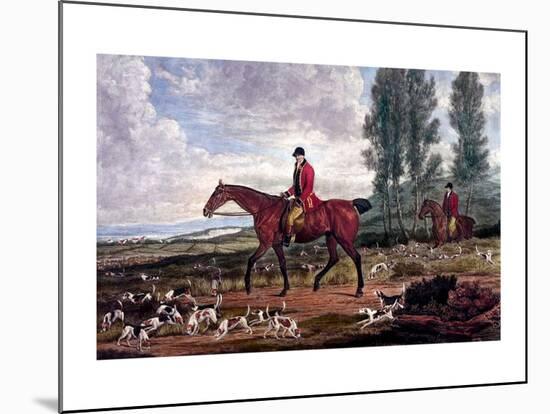 Horse Fox Hunt II-Timothy Blossom-Mounted Art Print