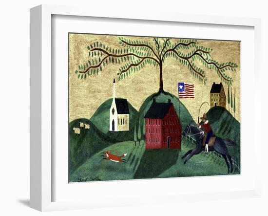 Horse Fox Willow Tree Cheryl Bartley-Cheryl Bartley-Framed Giclee Print