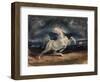 Horse Frightened by Lightning-Eugene Delacroix-Framed Premium Giclee Print