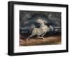 Horse Frightened by Lightning-Eugene Delacroix-Framed Premium Giclee Print