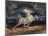Horse Frightened by Lightning-Eugene Delacroix-Mounted Premium Giclee Print