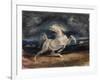 Horse Frightened by Lightning-Eugene Delacroix-Framed Giclee Print