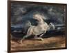 Horse Frightened by Lightning-Eugene Delacroix-Framed Premium Giclee Print