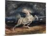 Horse Frightened by Lightning-Eugene Delacroix-Mounted Premium Giclee Print