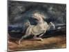 Horse Frightened by Lightning-Eugene Delacroix-Mounted Giclee Print