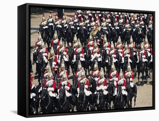 Horse Guards at Trooping the Colour, London, England, United Kingdom-Hans Peter Merten-Framed Stretched Canvas