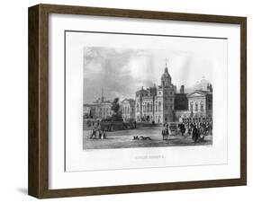 Horse Guards, London, 19th Century-J Woods-Framed Giclee Print