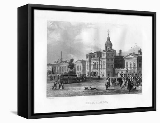 Horse Guards, London, 19th Century-J Woods-Framed Stretched Canvas