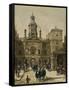 Horse Guards Parade-Louise J. Rayner-Framed Stretched Canvas