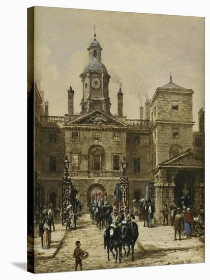 Horse Guards Parade-Louise J. Rayner-Stretched Canvas