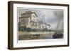 Horse Hauling a Barge on the Regent's Canal at Park Village East, London, 1829-W Radcliff-Framed Giclee Print