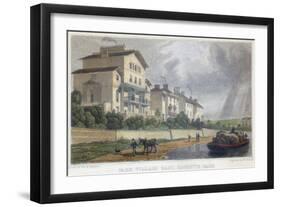 Horse Hauling a Barge on the Regent's Canal at Park Village East, London, 1829-W Radcliff-Framed Giclee Print