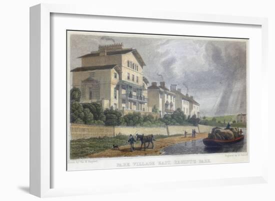 Horse Hauling a Barge on the Regent's Canal at Park Village East, London, 1829-W Radcliff-Framed Giclee Print