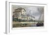 Horse Hauling a Barge on the Regent's Canal at Park Village East, London, 1829-W Radcliff-Framed Giclee Print