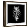 Horse Head Black Mesh-Lisa Kroll-Framed Art Print