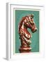 Horse Head Hitch-Lantern Press-Framed Art Print