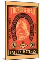 Horse Head Safety Matches-null-Mounted Art Print