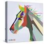 Horse Head Symbol of New Year 2014 Trendy Style Geometric Vector-EverstRuslan-Stretched Canvas