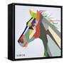 Horse Head Symbol of New Year 2014 Trendy Style Geometric Vector-EverstRuslan-Framed Stretched Canvas