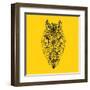 Horse Head Yellow Mesh-Lisa Kroll-Framed Art Print