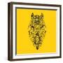 Horse Head Yellow Mesh-Lisa Kroll-Framed Art Print