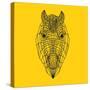 Horse Head Yellow Mesh-Lisa Kroll-Stretched Canvas