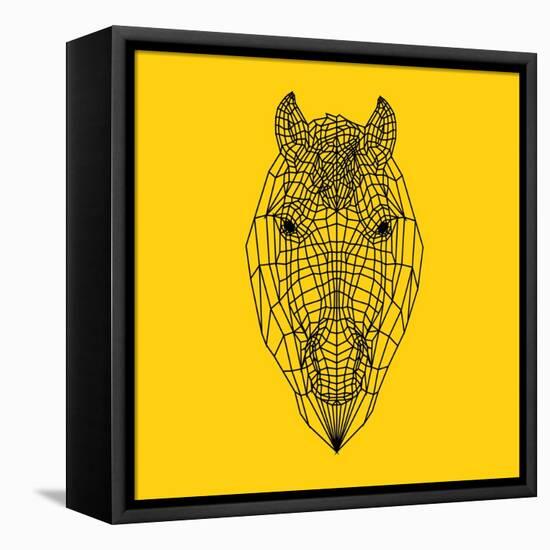 Horse Head Yellow Mesh-Lisa Kroll-Framed Stretched Canvas