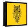 Horse Head Yellow Mesh-Lisa Kroll-Framed Stretched Canvas