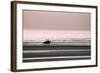 Horse Horseback Riding on Beach by Sunset-null-Framed Photographic Print