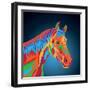 Horse Icon. Animal and Art Design. Graphic-Jemastock-Framed Art Print