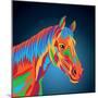 Horse Icon. Animal and Art Design. Graphic-Jemastock-Mounted Art Print