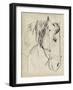 Horse in Bridle Sketch I-Jennifer Parker-Framed Art Print