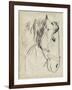 Horse in Bridle Sketch I-Jennifer Parker-Framed Art Print