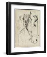 Horse in Bridle Sketch I-Jennifer Parker-Framed Art Print