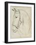 Horse in Bridle Sketch II-Jennifer Parker-Framed Art Print