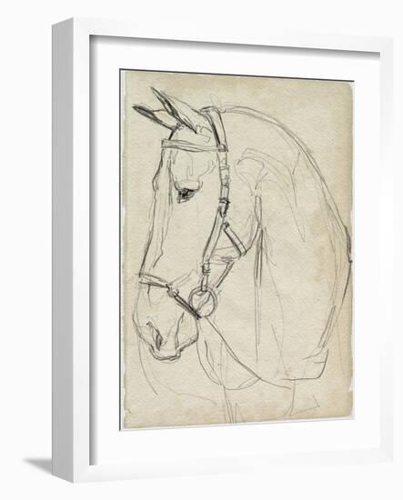 Horse in Bridle Sketch II-Jennifer Parker-Framed Art Print