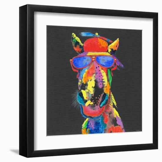 Horse in Dark Gray-null-Framed Art Print