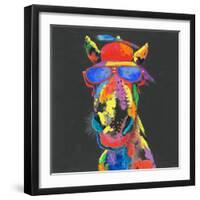 Horse in Dark Gray-null-Framed Art Print