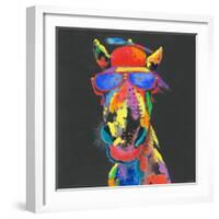 Horse in Dark Gray-null-Framed Art Print