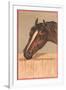 Horse in Stable-null-Framed Art Print