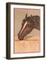 Horse in Stable-null-Framed Art Print