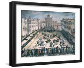 Horse Joust at the Piazza Santa Croce, 1561-1562-Johannes Van der Stradanus-Framed Giclee Print