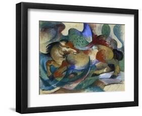 Horse Jumping, 1913-Franz Marc-Framed Giclee Print