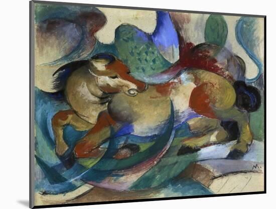 Horse Jumping, 1913-Franz Marc-Mounted Giclee Print