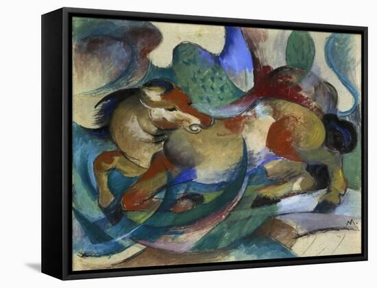 Horse Jumping, 1913-Franz Marc-Framed Stretched Canvas