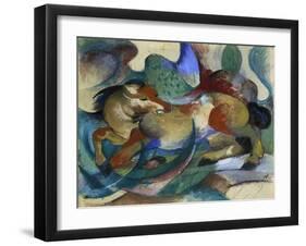 Horse Jumping, 1913-Franz Marc-Framed Giclee Print